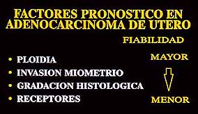 Fig. 38. FACTORES PRONOSTICOS EN ADENOCARCINOMA DE UTERO